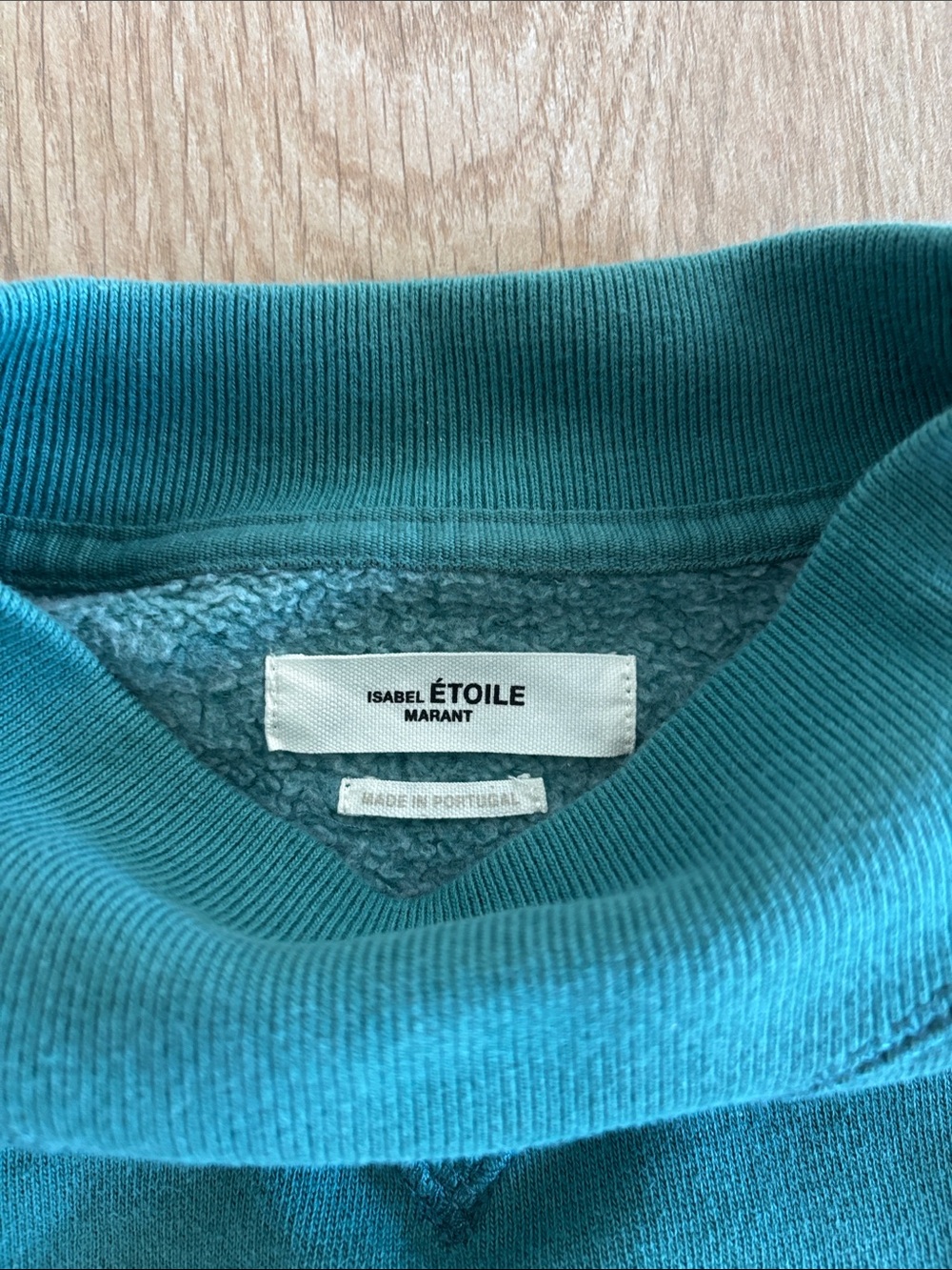 Isabel Marant Etoile Moby Sweatshirt in Mint Green  - Size 42 (10) - Picture 2 of 6